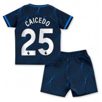 Chelsea Moises Caicedo #25 Gostujuci Dres za djecu 2023-24 Kratak Rukav (+ Kratke hlače)